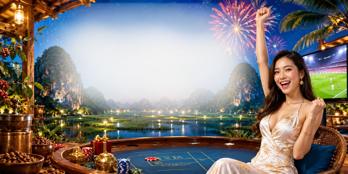 Người dùng tại Ninh Bình xem thông tin giải thưởng baccarat bên ly cà phê buổi sáng